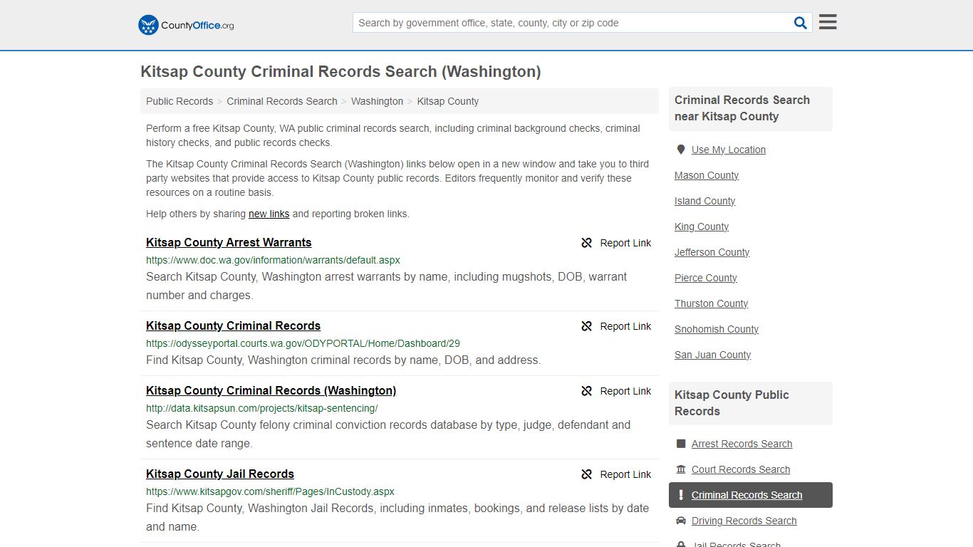Criminal Records Search - Kitsap County, WA (Arrests, Jails & Most ...