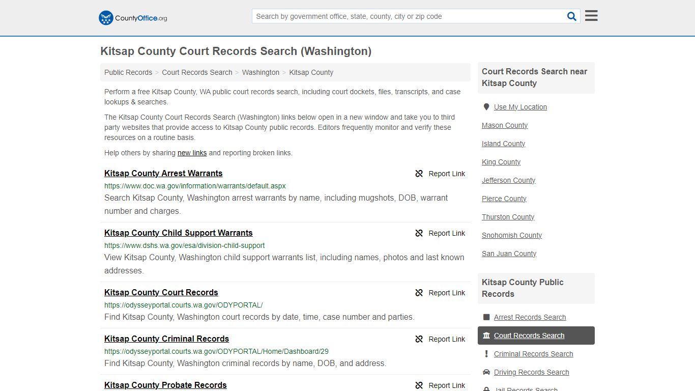 Court Records Search - Kitsap County, WA (Adoptions, Criminal, Child ...